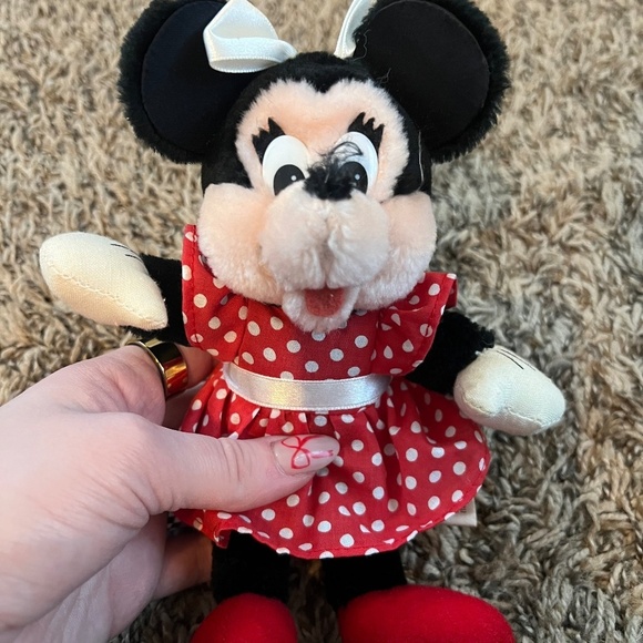 Vintage applause minnie mouse red polka dot 8" plush doll toy - Picture 1 of 5